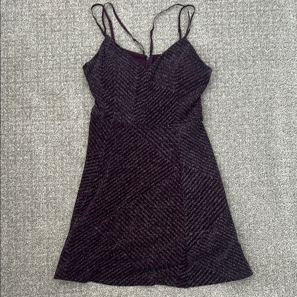 Purple Sparkle Dress size 3, Skater Dress, Homecoming Dress, Like New